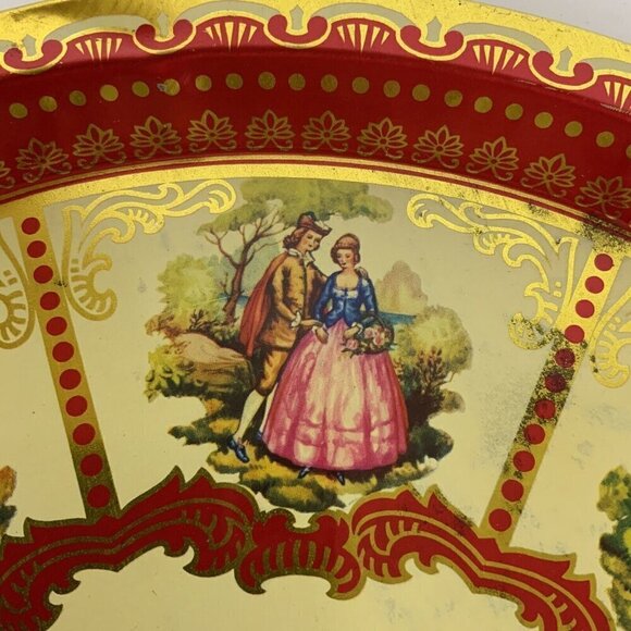 Elite Products Metal Serving Tray Platter Victorian Young Lovers Made in England - Picture 6 of 9